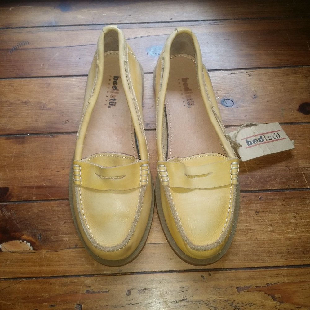 New Bed Stu Anthropologie Aunt Rose Yellow Loafers 7
